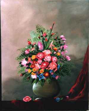 Nature morte avec bouquet de fleur 